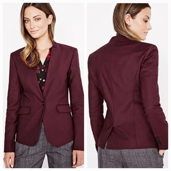 RW&CO Black Tailored Blazer Split Collar One Button Closure - Picture 9 of 9